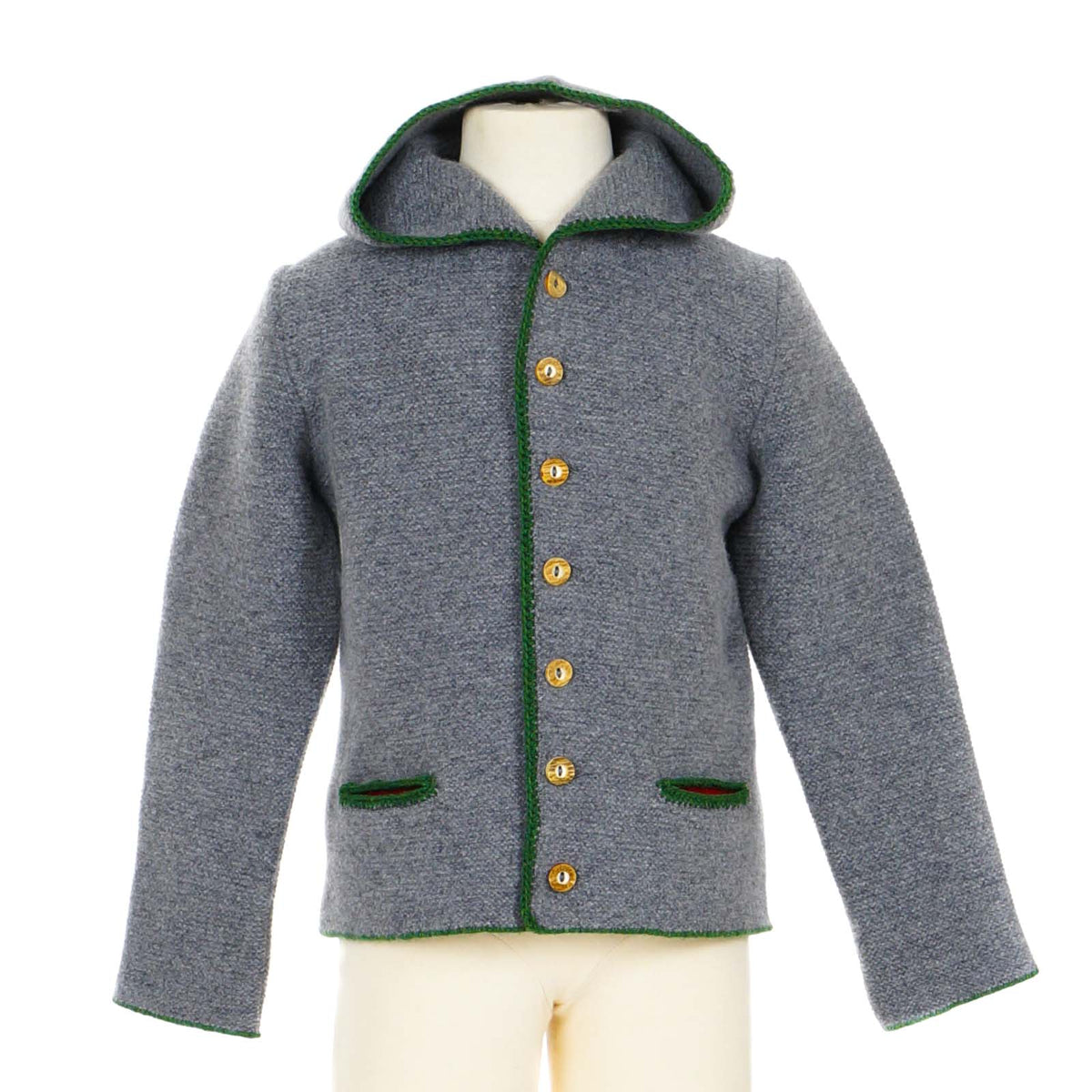 Kinderstrickjacke mit Kapuze und Quaste - it‘s alippa