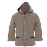 Babystrickjacke mit Kapuze und Quaste